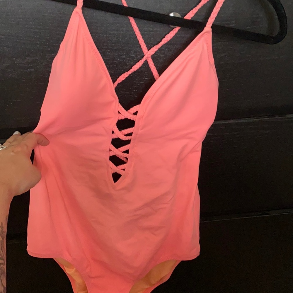 Peach swimsuit